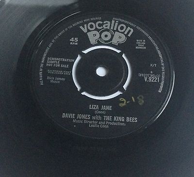 David Bowie  Davie Jones King Bees  7  Liza Jane Original 1964 Vocalion Demo