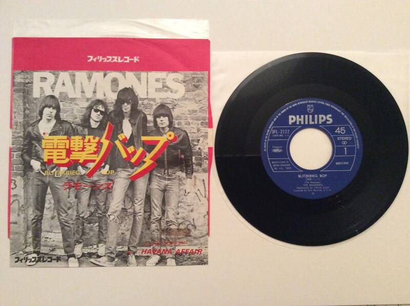 Ramones Blitzkreig Bop Japan original 7  Vinyl single with insert   sleeve                