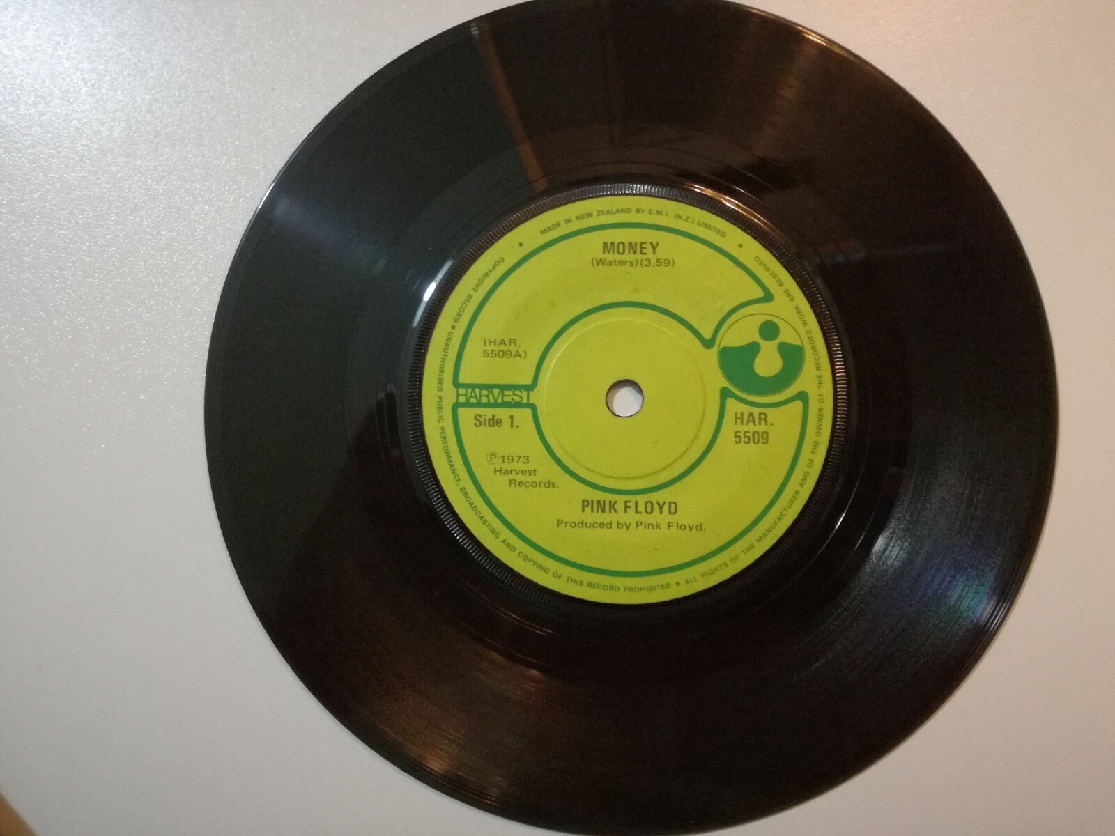 PINK FLOYD MONEY 7  NEW ZEALAND HARVEST SLEEVE RARE SINGLE 45 NZ