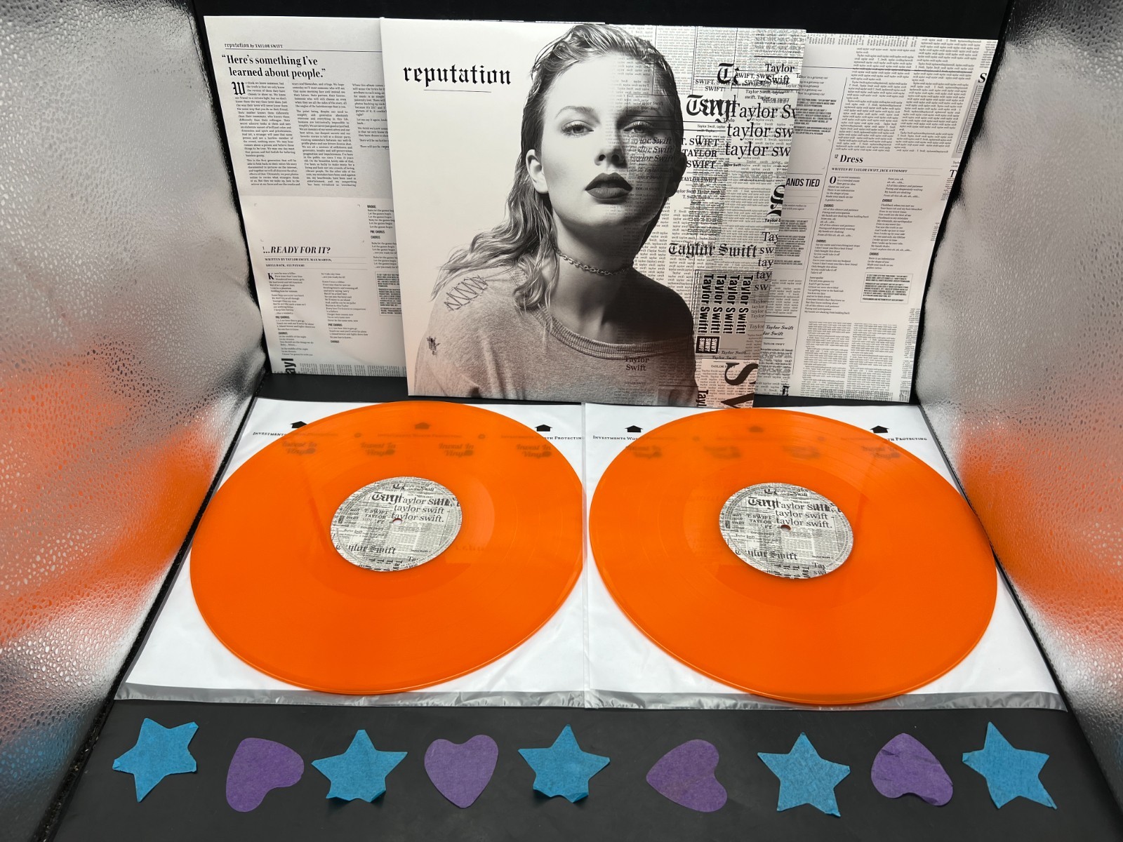 RARE Taylor Swift Reputation Orange FYE Exclusive Vinyl No Hype Sticker