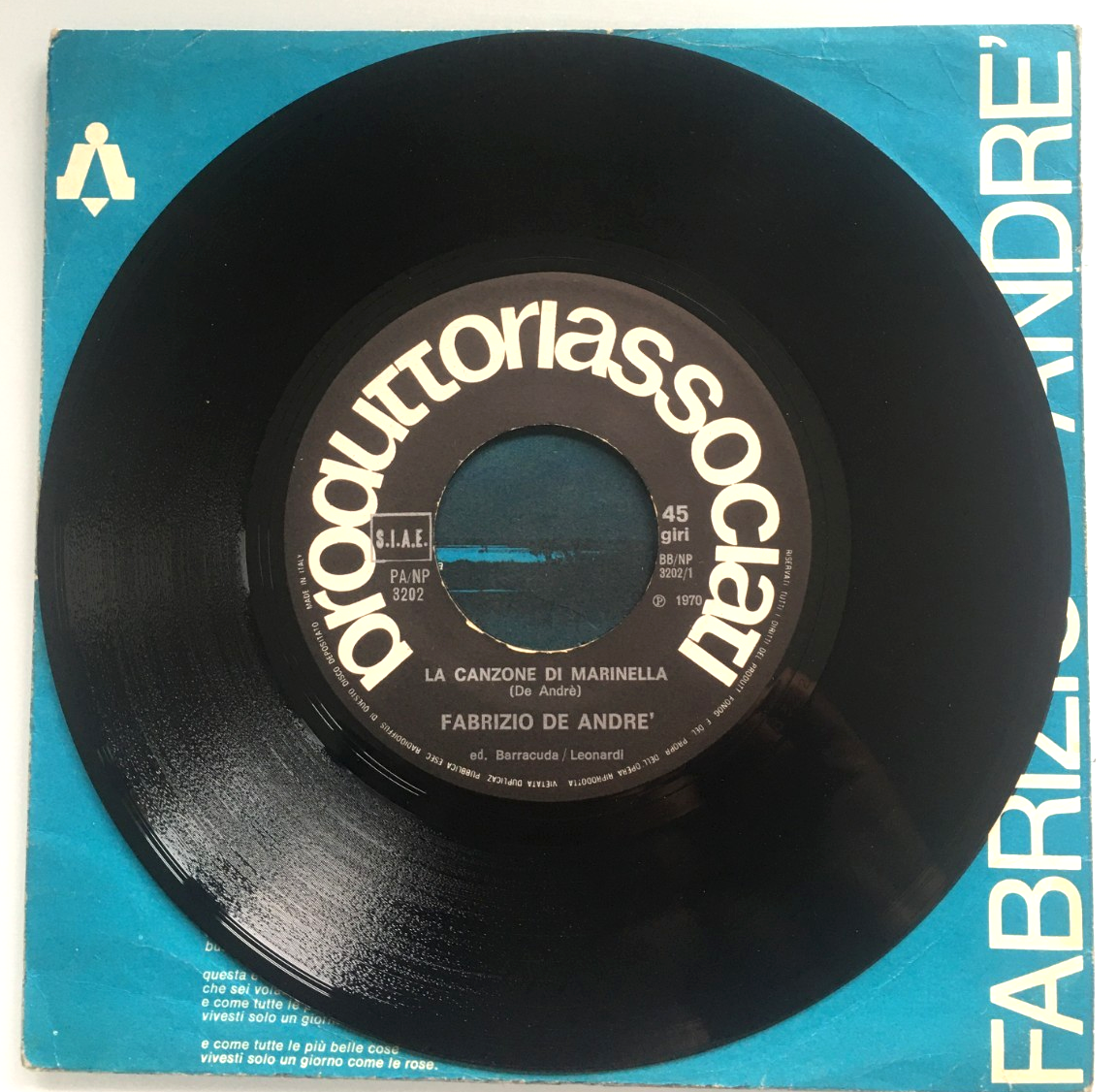 Fabrizio De Andre  -  La canzone di Marinella   7  - 2a stampa    - NM/NM