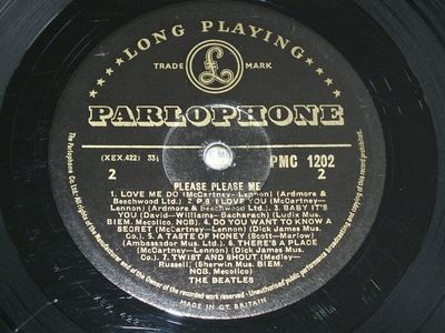 The Beatles   Please Please Me   Black and Gold Parlophone   Mono   VG    listen