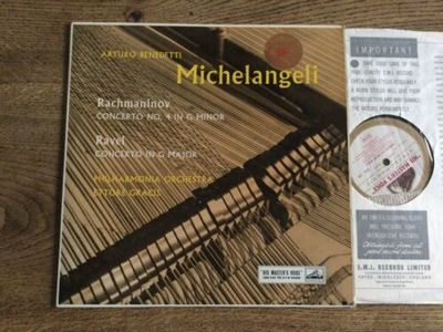 ASD 255 First Ed Rachmaninov Ravel MICHELANGELI Gracis Philharmonia