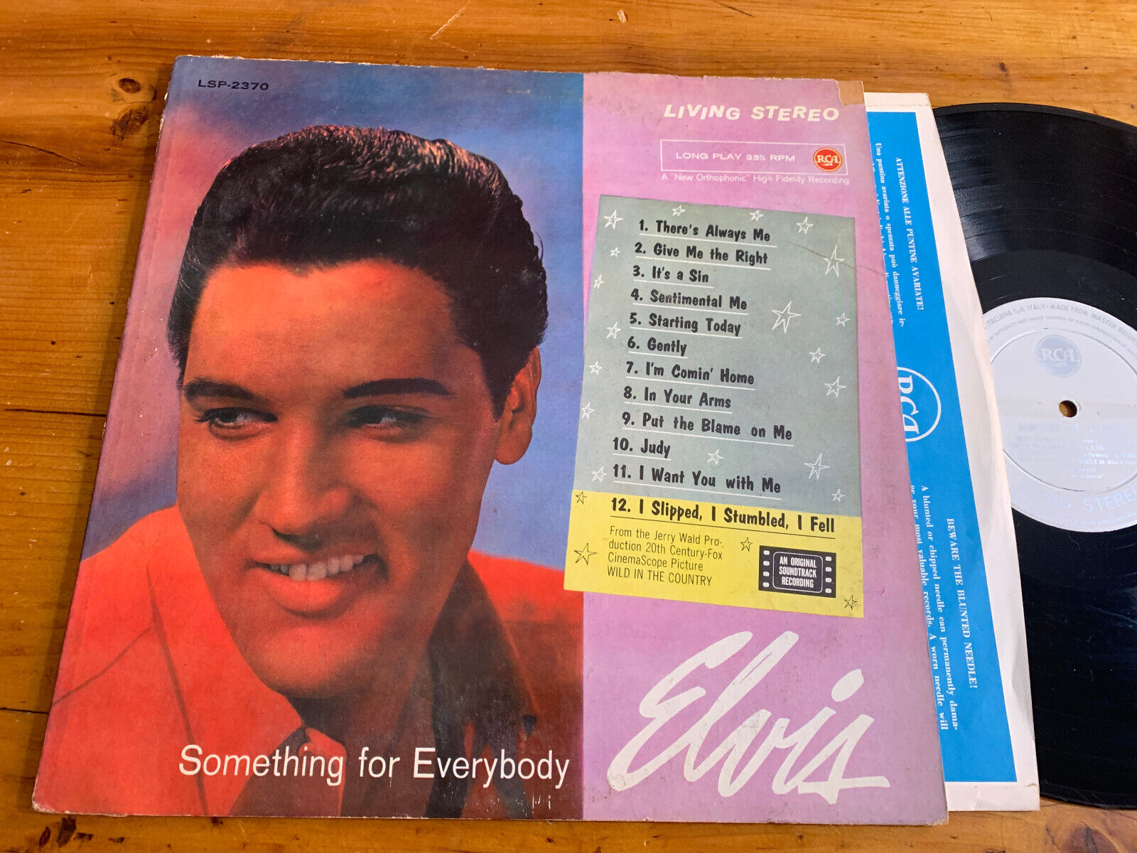 LP Elvis Presley  Something For Everybody °° ITALY °° 1961 ** PROMO °°  RARE °°