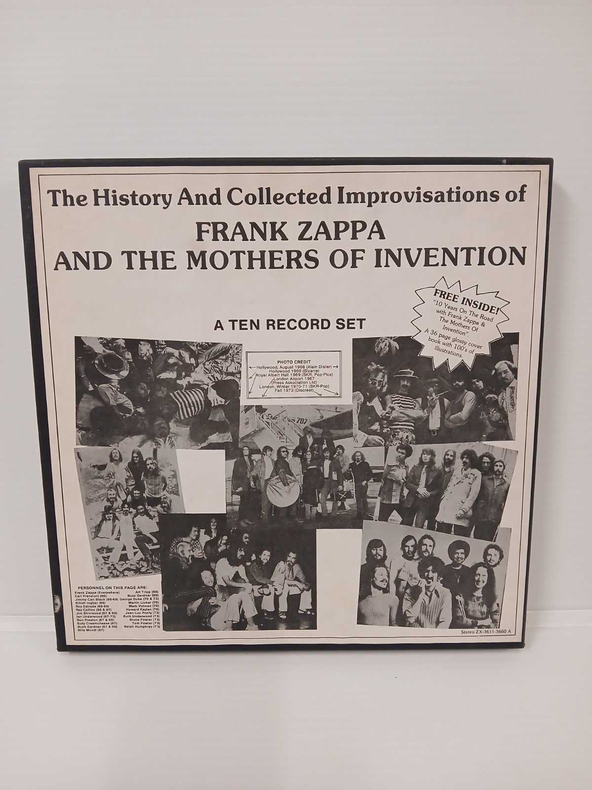 Frank Zappa Mothers History   Collected Improvisations 10 LP Vinyl Record Set NM