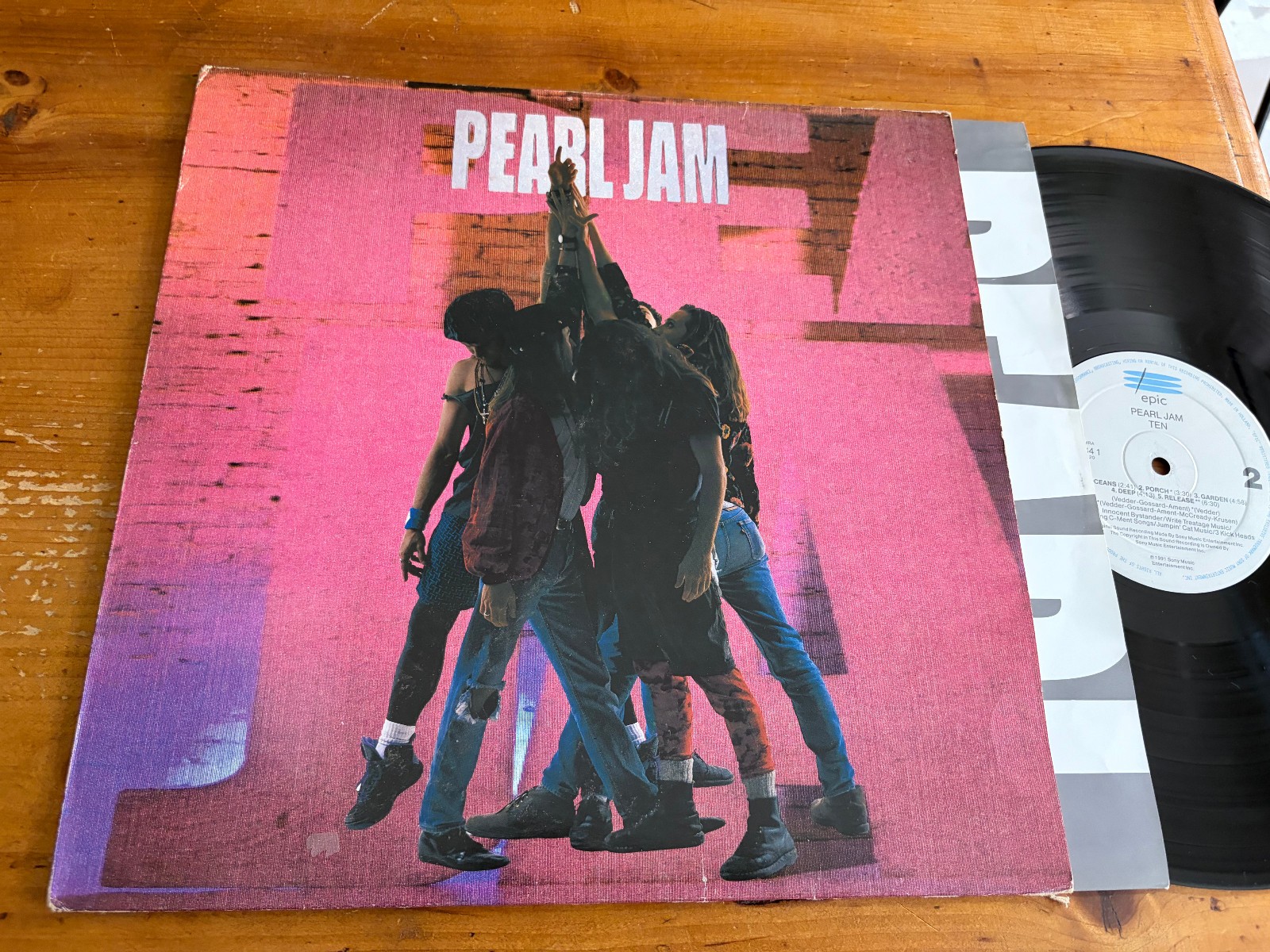 LP Europe 1991 Pearl Jam     Ten RARE Eddie Vedder