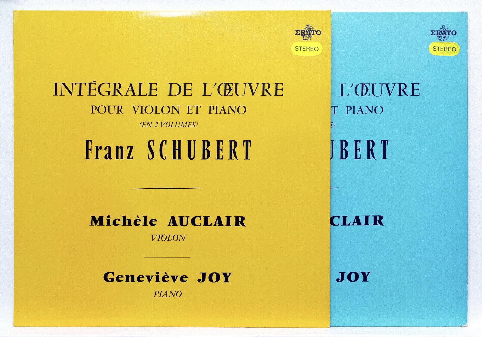 MICHELE AUCLAIR   SCHUBERT violin   piano works ERATO STE 50136 7 2xlps EX   NM