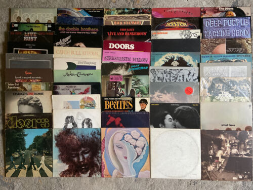 Yuge Classic Rock Vinyl Lp Lot Of 59 Beatles Jimi Floyd Yes Zepp Doors ...