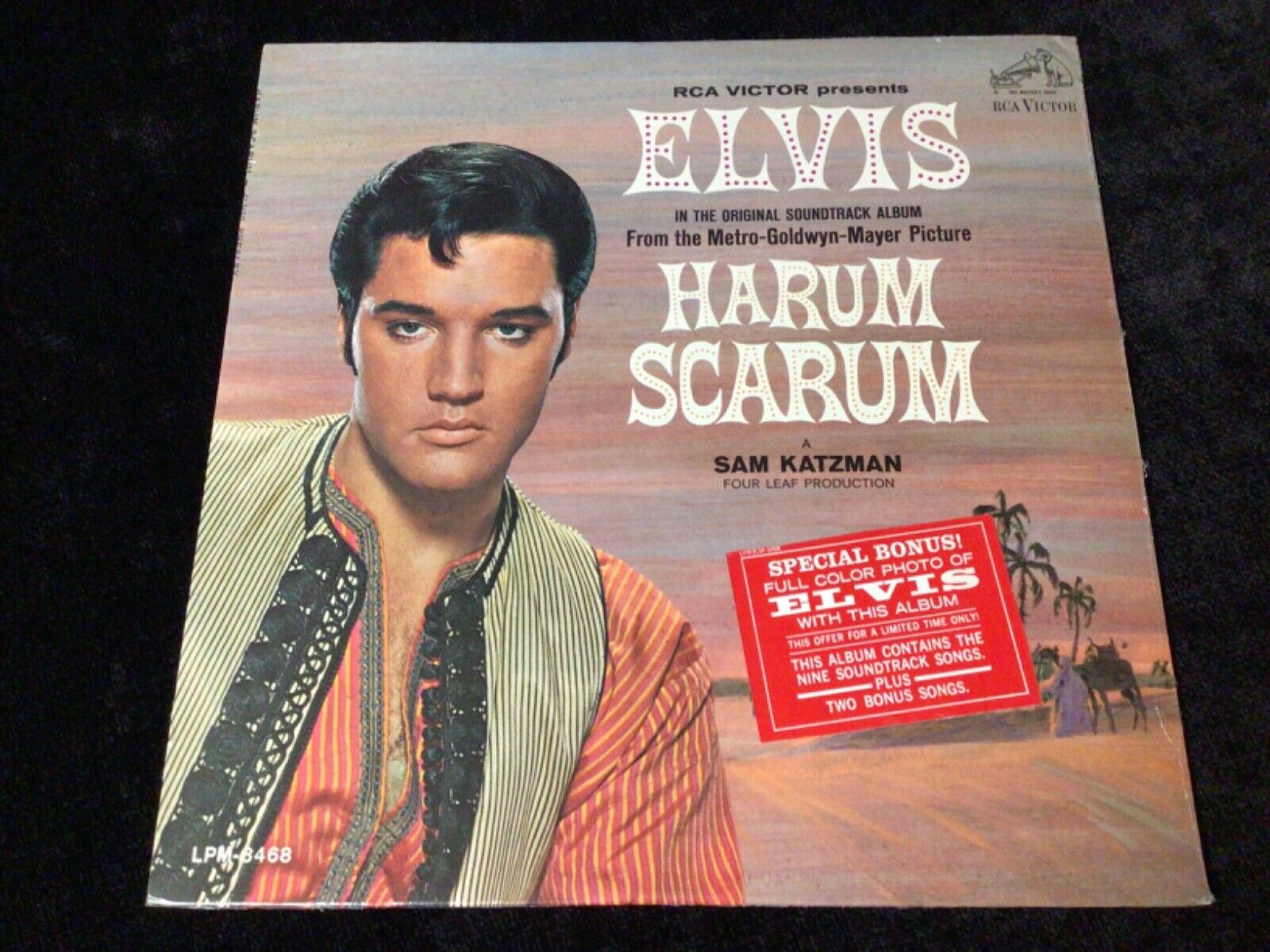 ELVIS PRESLEY LP LPM3468 HARUM SCARUM SEALED MONAURAL HYPE STICKER BONUS PHOT0