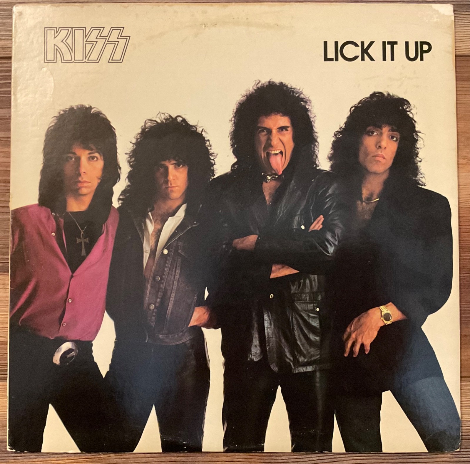 KISS - Lick It Up - VINYL RECORD ALBUM 1983 GOLD STAMP PROMO - VG /VG 