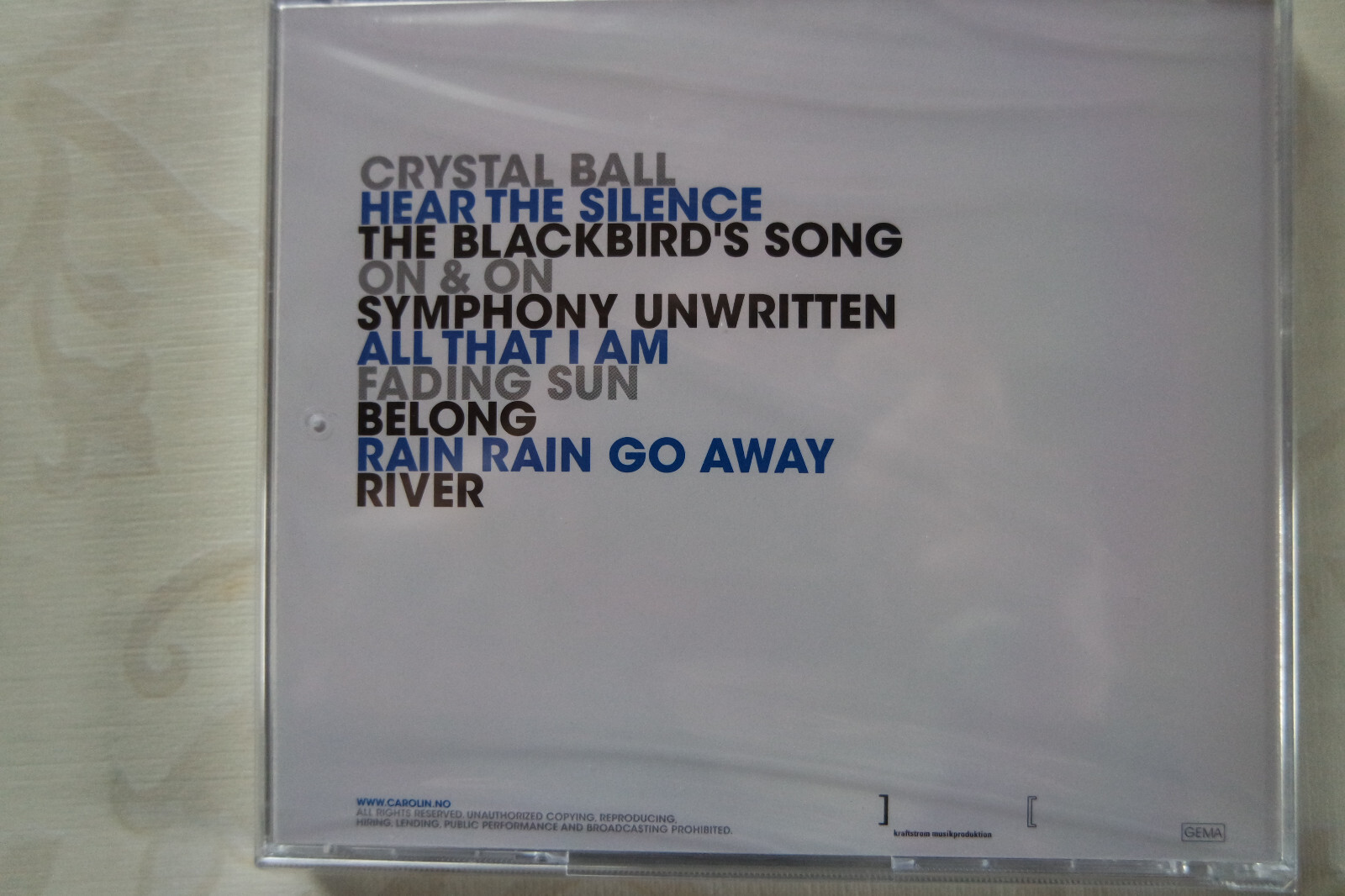 CD - Carolin NO-AUDIOPHILES HIGHLIGHT - FIRST  Album-RAR -OVP