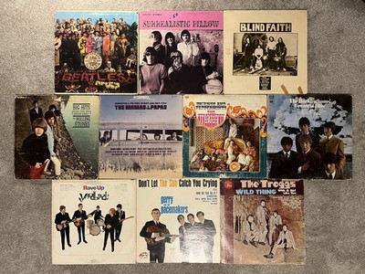 CLASSIC ROCK Lot Of 10 Vinyl Albums     Beatles, Stones, Mamas/Papas, Yardbirds...
