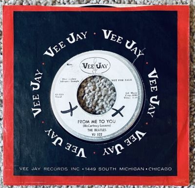 MEGA RARE The Beatles  From Me To You  PROMO 45 VJ 522 White Label Not For Sale