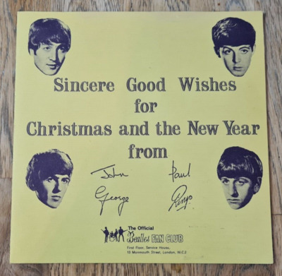 Beatles 7  SS Flexi Sincere Good Wishes For Christmas UK Fan Club 1st Press