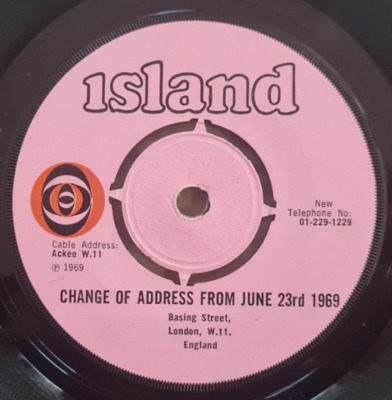 Blind Faith  7  Change Of Address UK Pink Island PROMO 1st Press INCREDIBLE COPY