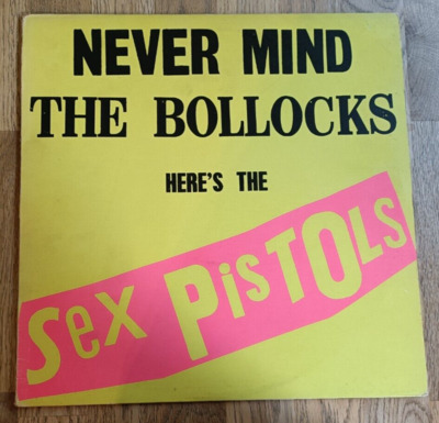 Sex Pistols LP Never Mind The Bollocks UK Virgin Press A3 B3 BLANK BACK PUNK KBD