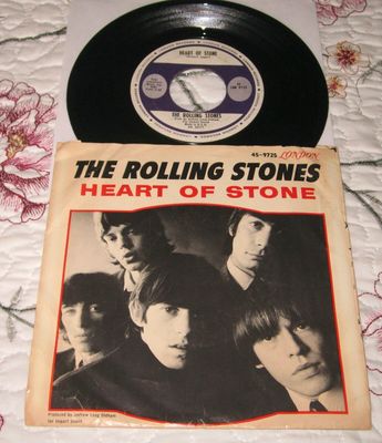 The Rolling Stones   Heart Of Stone What A Shame Vinyl 45 w Rare Picture Sleeve