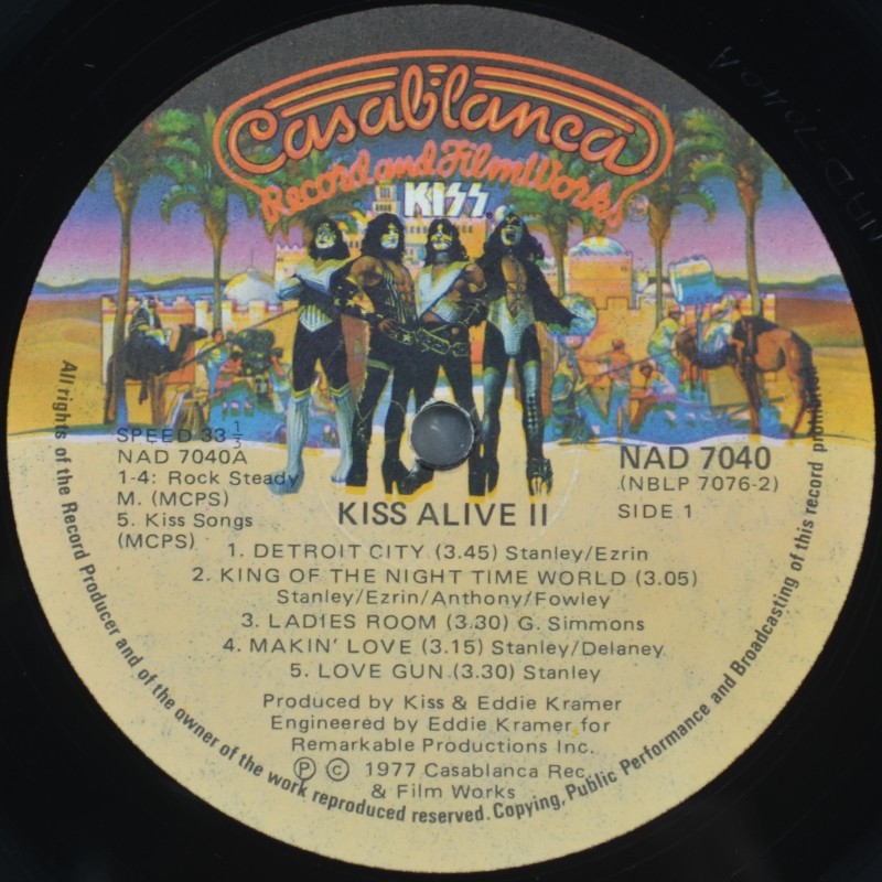 KISS LP Alive II RARE 1977 With Love Gun Label South Africa Ships From USA