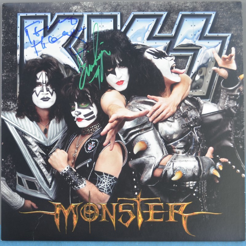 KISS LP 2012 Monster Retail Picture Disc Autographs Thayer Singer Ships From USA