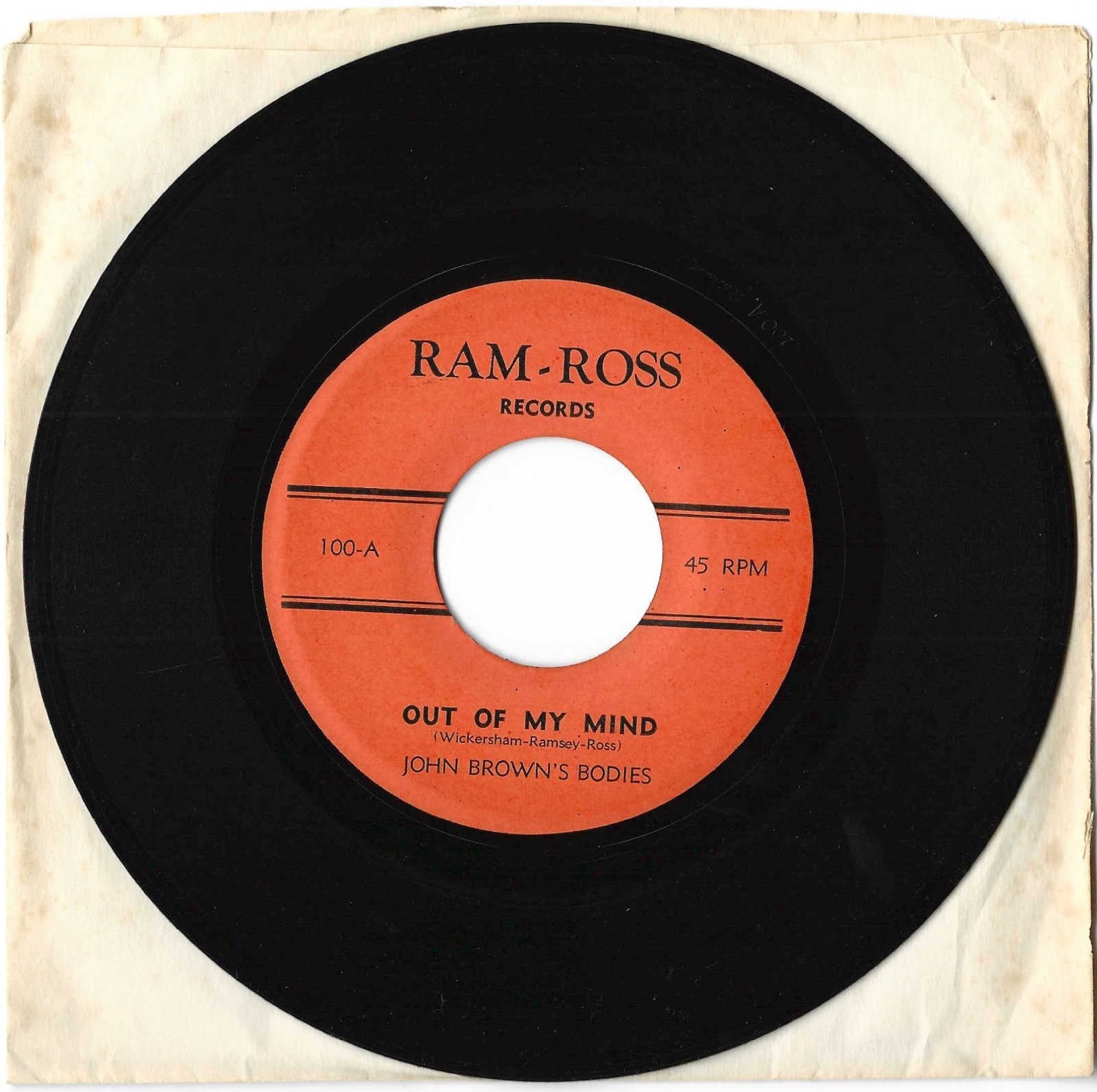 JOHN BROWN S BODIES Out Of My Mind 45 Garage Rock Psych Punk Vinyl Record 1967