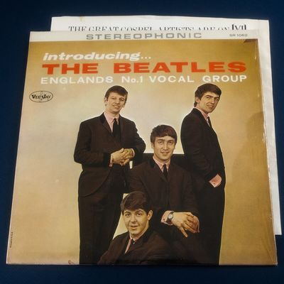 The Beatles Introducing the Beatles Orig 64 VJ Stereophonic Ad Back Cover Shrink