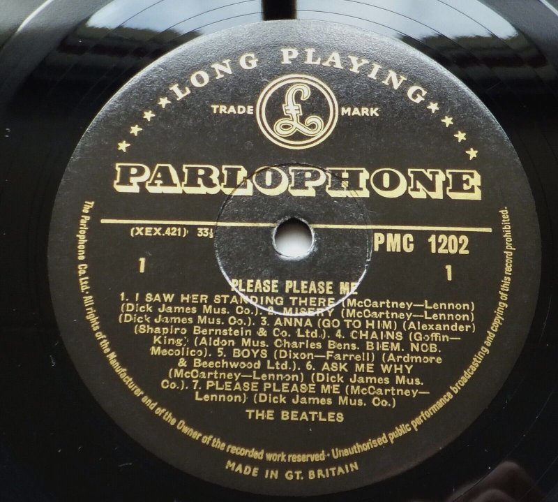 The Beatles - Please Please Me // Orig UK 1963 Transitional Mono Gold LP Top Cop