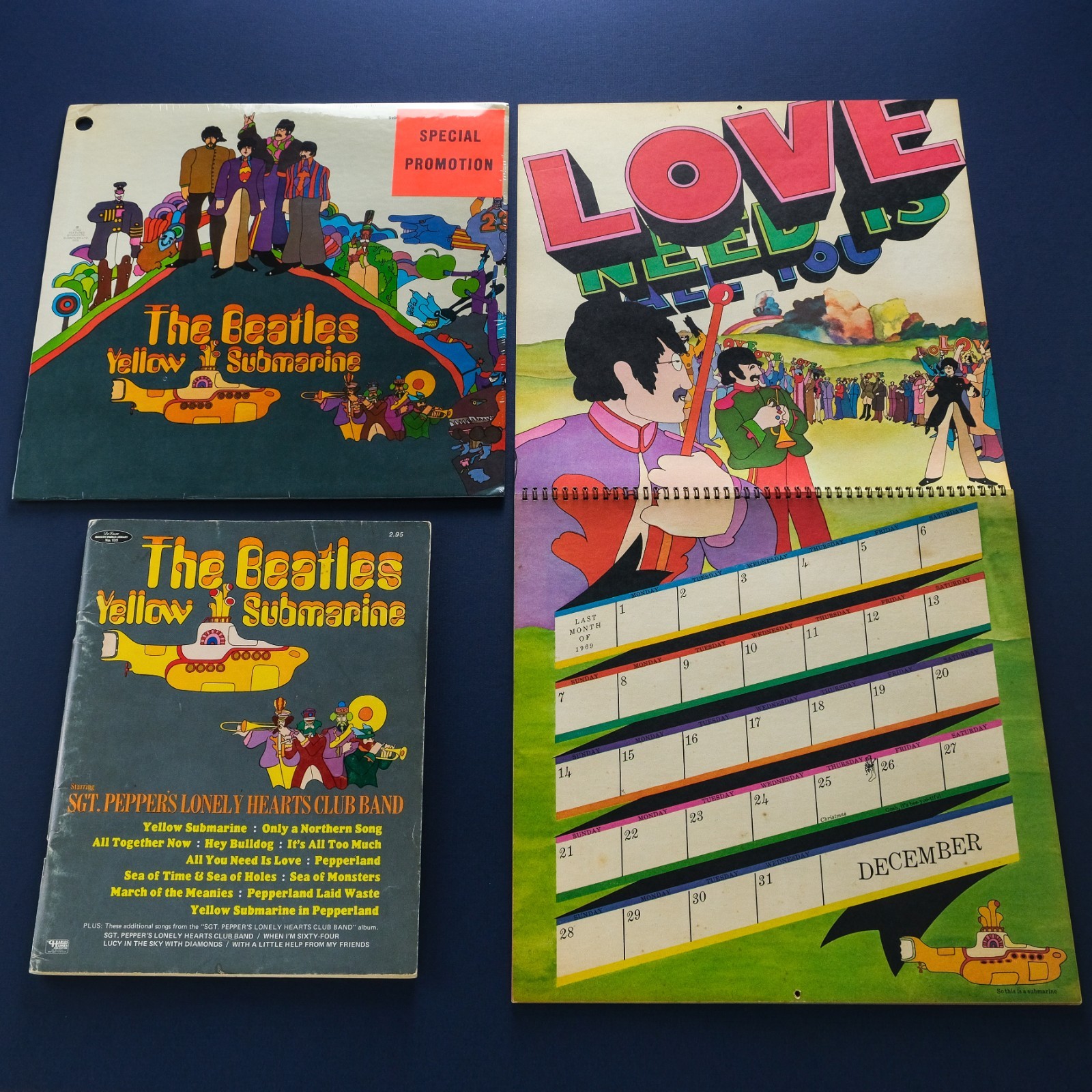 The Beatles Yellow Submarine US Orig 69 Apple Stereo SW-153 Promo Sticker Sealed