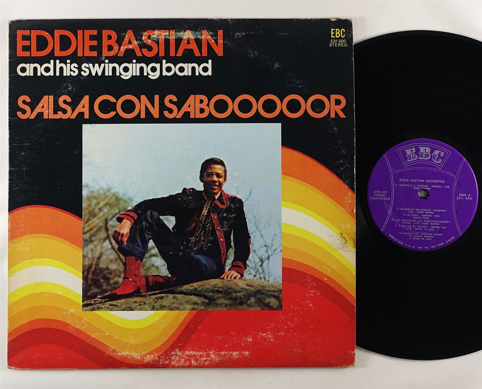 Eddie Bastian   His Swinging Band  Salsa Con Sabooooor  LP EBC