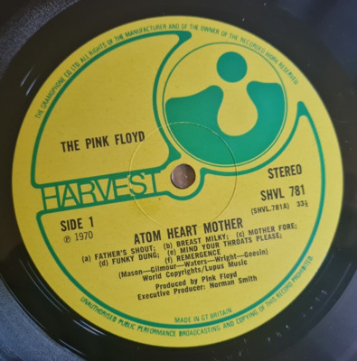 Pink Floyd LP Atom Heart Mother UK Harvest 1st Press INCREDIBLE COPY   