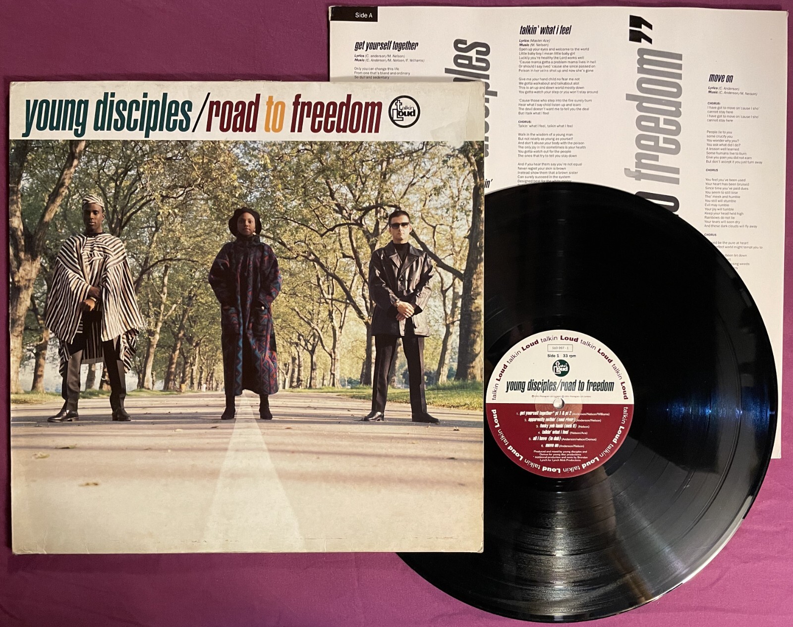 YOUNG DISCIPLES ROAD TO FREEDOM VINYL LP UK 1991 VG  VG 