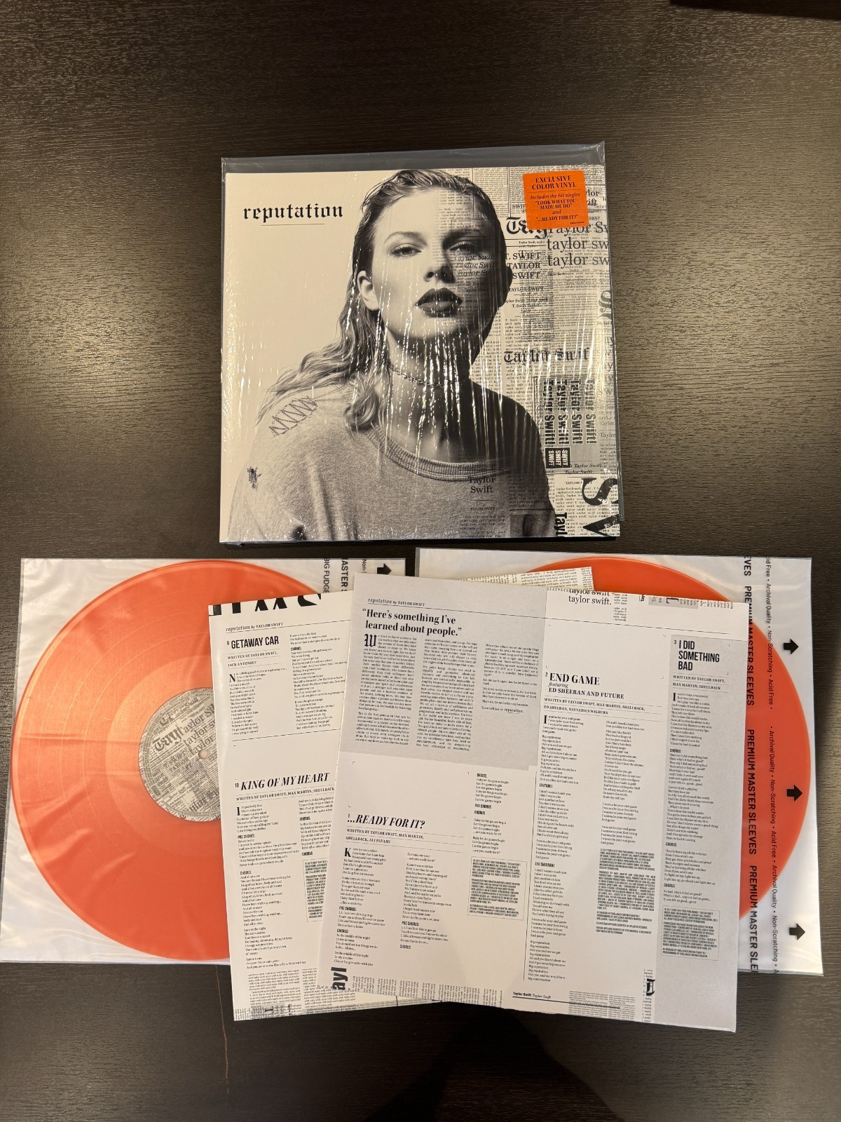 Reputation by Taylor Swift  FYE Exclusive ORANGE Vinyl 2LP  RARE     NEAR MINT 