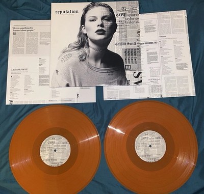 Taylor Swift Orange Reputation Vinyl Record FYE Exclusive No Hype Sticker