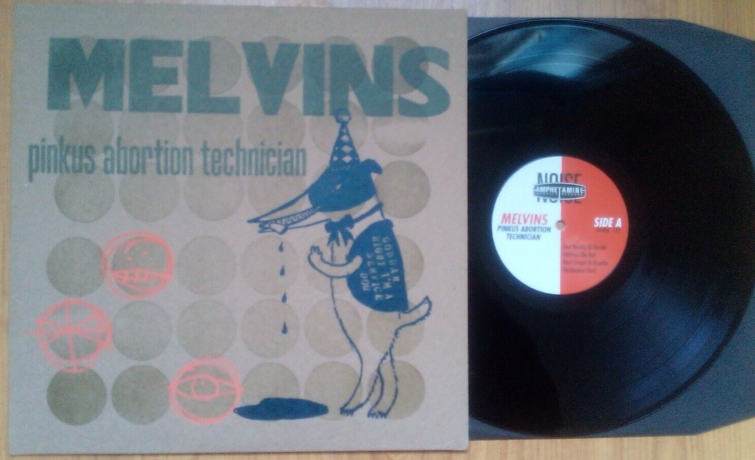 MELVINS PINKUS ABORTION LP LETTERPRESS 10/22 nirvana mudhoney butthole surfers
