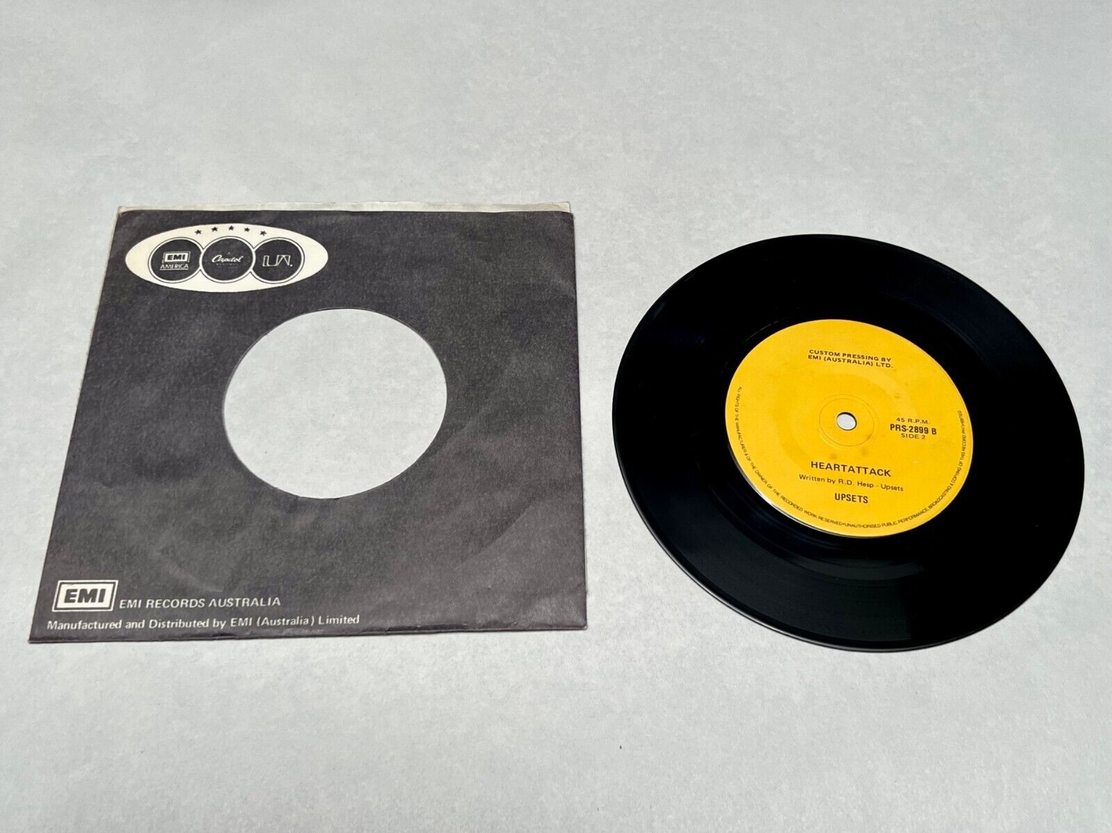 UPSETS  Back To Afghanistan 7 Rare Oz Punk KBD Brisbane EMI Custom Record 1980