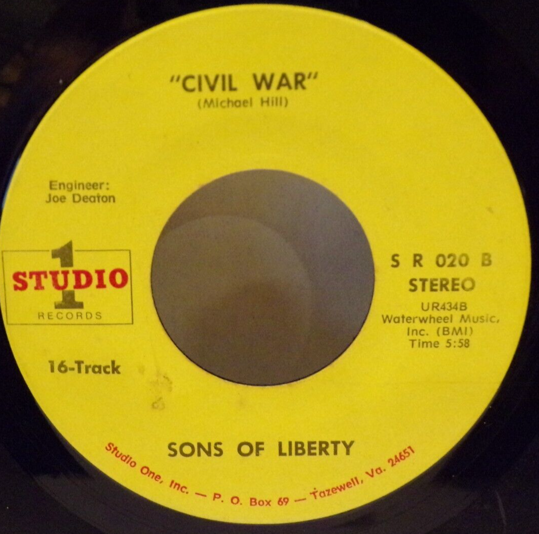 Rare Virginia Garage Punk:   Sons Of Liberty   Civil War    Studio 1