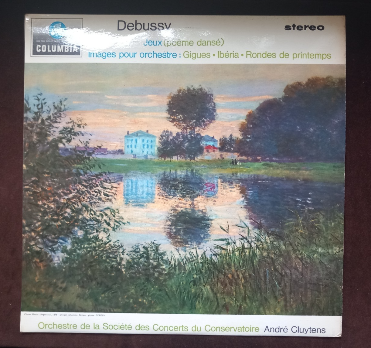 DEBUSSY JEUX  CLUYTENS  SAX 2548  STEREO  COLUMBIA  RARE VINYL LP  NEAR MINT