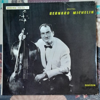 RARE FRENCH BERNARD MICHELIN CELLO RECITAL STEREO LP ODEON