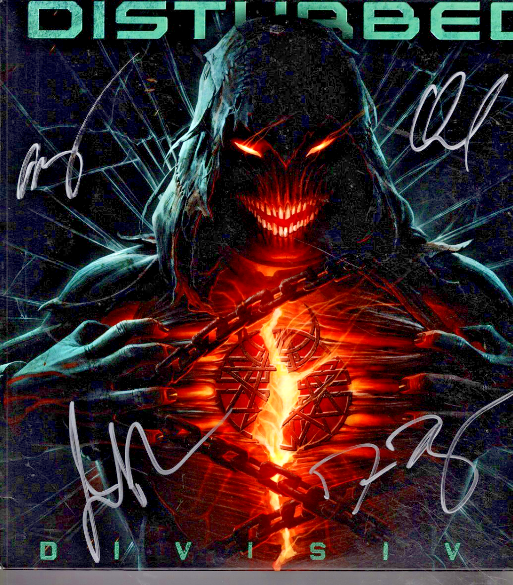 DISTURBED  on LP    DIVISIVE   rock  heavy metal/ autographed