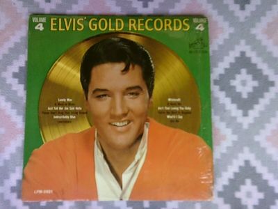 1968 Elvis Presley RCA LPM 3921 MONO LP Elvis  Gold Records Vol  4