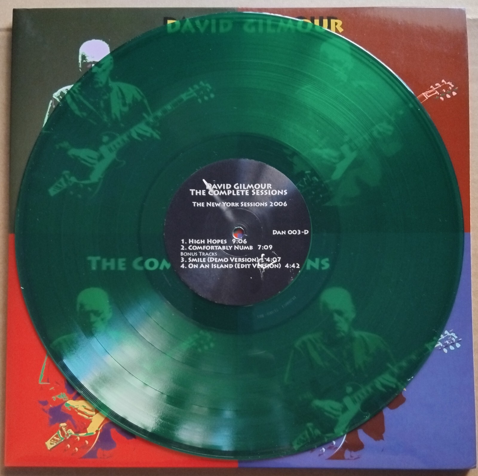 David Gilmour 2 LP    Complete Sessions    2006/   07 - GREEN Color Vinyl  Pink Floyd 