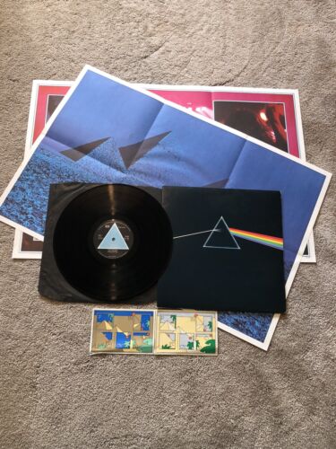 Pink Floyd LP Dark Side Of The Moon UK Harvest 1st Press SOLID BLUE TRIANGLE