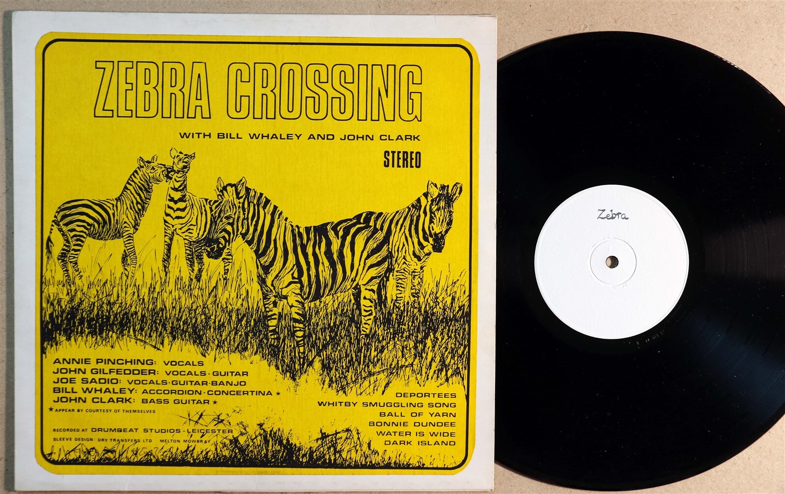 Zebra Crossing/Mosaic UK private press folk psych lp with 2 bands top copy