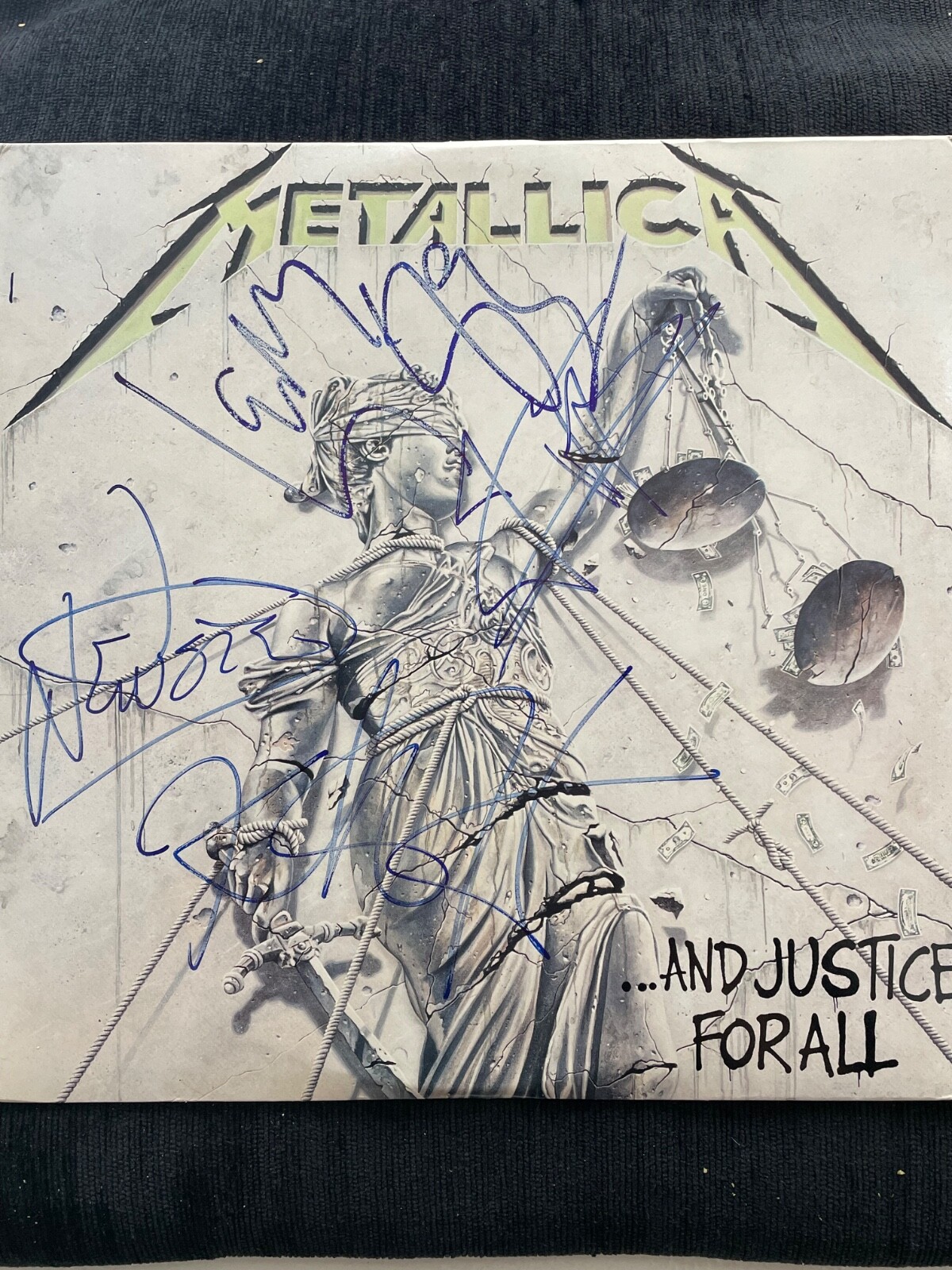 METALLICA   SIGNED AND JUSTICE FOR ALL VINYL