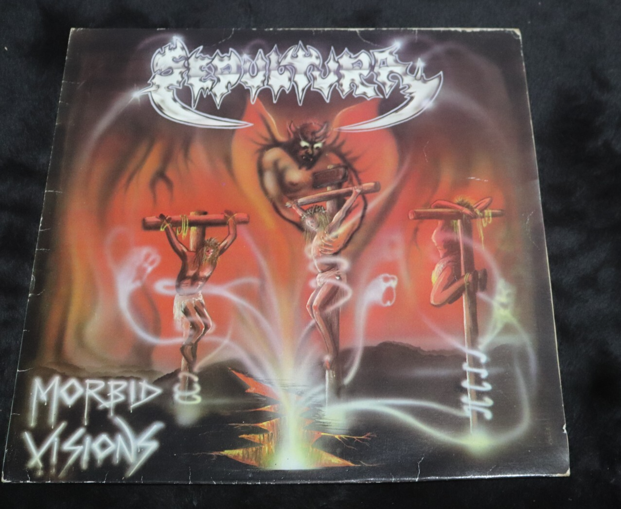 SEPULTURA Morbid Visions LP 1986 ORIGINAL NEAR MINT INTRO INSERT COGUMELO LABEL