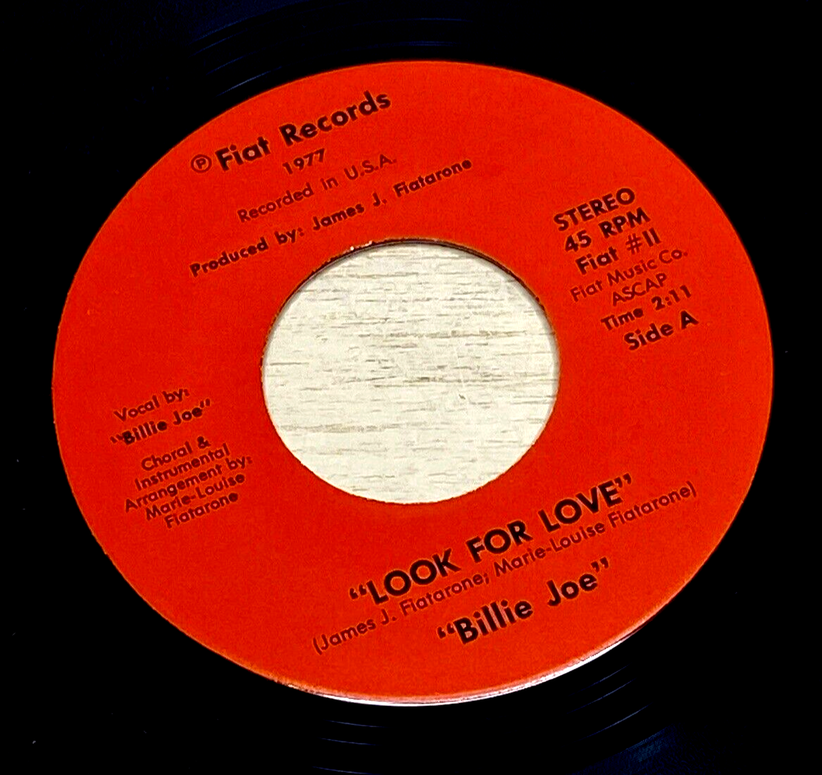 Billie Joe Armstrong Original 45 Vinyl 1977 Look for Love Single Fiat Records