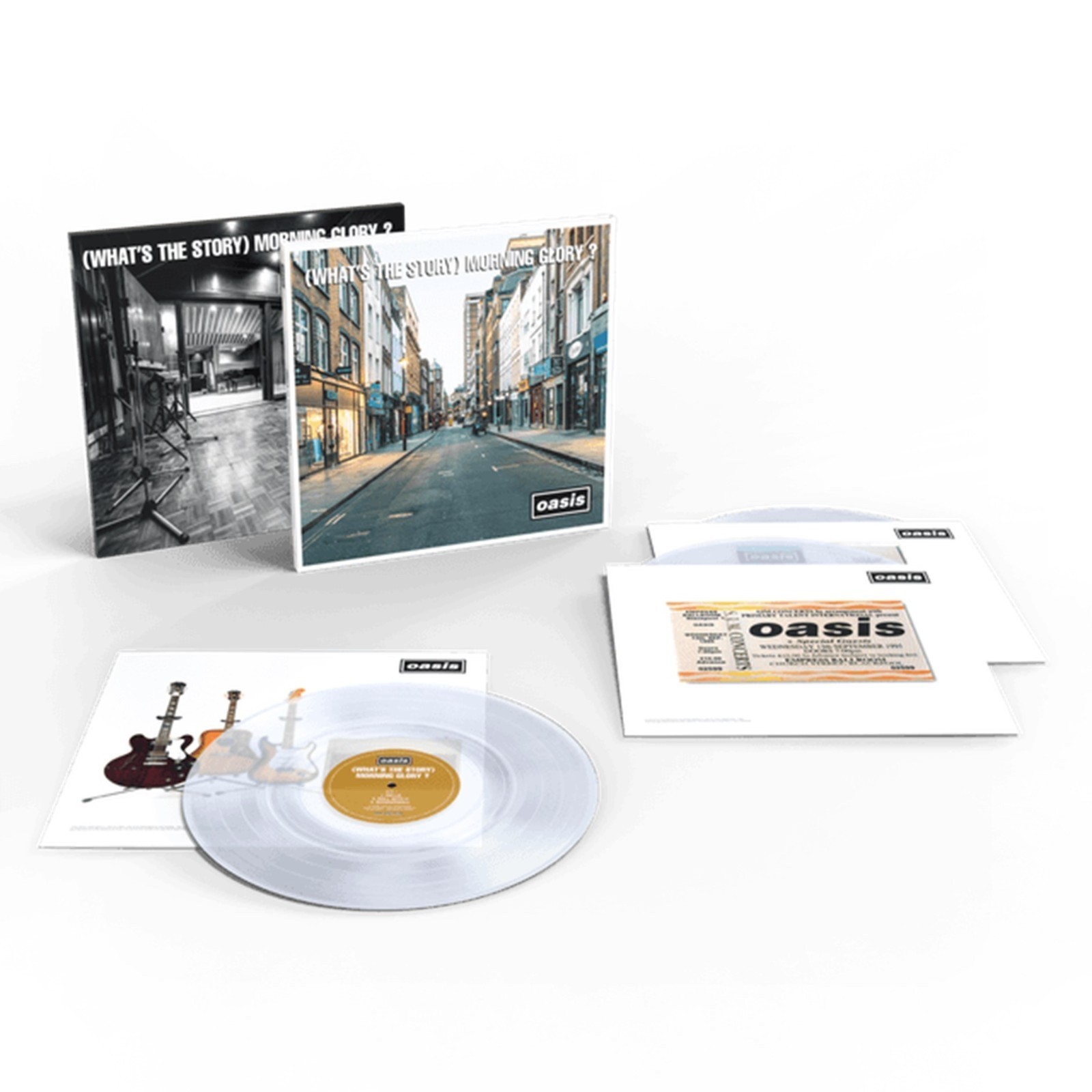 Oasis  What   s The Story  Morning Glory? 30th Anniv Clear Vinyl 3LP New see desc.