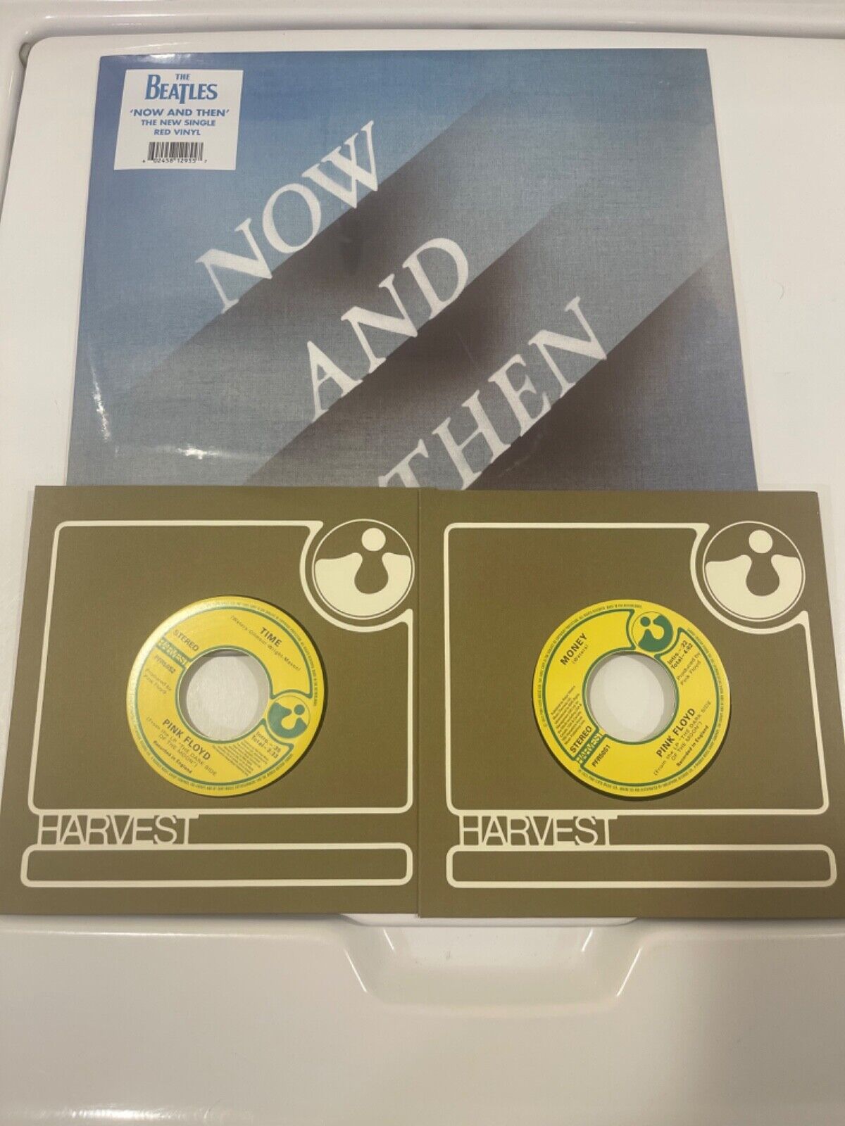 The Beatles  Now And Then Red Target/Pink Floyd 7 inch vinyl