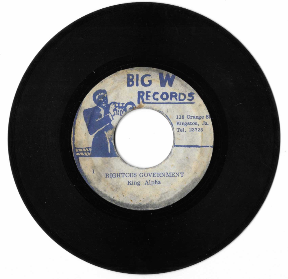 King Alpha / Tommy McCook     Righteous Government, 7  VG mp3
