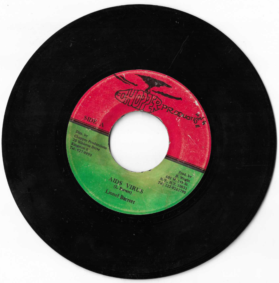 ULTRA RARE, LIONEL BARRETT-AIDS VIRUS-KILLA JAM45s  RECORD HAS A SPLIT  7 mp3