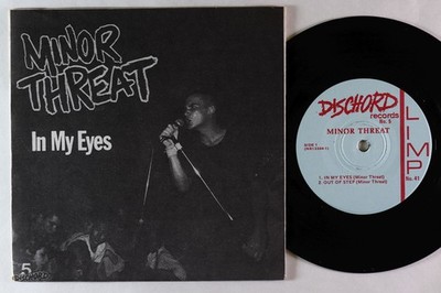 Punk Hardcore EP - Minor Threat - In My Eyes - Dischord 1982 3rd press VG  
